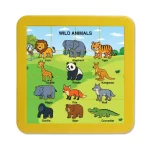 PuzzleSmart Wild Animals Sliding Puzzle Toy for Kids | Educational Brain Teaser Game | Improves Focus, Memory & Problem-Solving Skills | Fun Learning Toy for Boys & Girls (Age 3+)