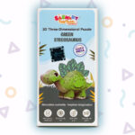 Sashakt Toytech 3D Dinosaur Puzzle – Green Stegosaurus | DIY Educational Toy for Kids & Adults | Brain Development, Hand-Eye Coordination | Eco-Friendly Cardboard Model Kit - Image 5