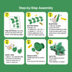 Sashakt Toytech 3D Dinosaur Puzzle – Green Stegosaurus | DIY Educational Toy for Kids & Adults | Brain Development, Hand-Eye Coordination | Eco-Friendly Cardboard Model Kit - Image 4