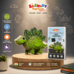Sashakt Toytech 3D Dinosaur Puzzle – Green Stegosaurus | DIY Educational Toy for Kids & Adults | Brain Development, Hand-Eye Coordination | Eco-Friendly Cardboard Model Kit - Image 5