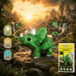 Sashakt Toytech 3D Dinosaur Puzzle – Green Stegosaurus | DIY Educational Toy for Kids & Adults | Brain Development, Hand-Eye Coordination | Eco-Friendly Cardboard Model Kit - Image 10