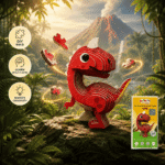 Sashakt Toytech 3D Dinosaur Puzzle – Green Stegosaurus | DIY Educational Toy for Kids & Adults | Brain Development, Hand-Eye Coordination | Eco-Friendly Cardboard Model Kit - Image 2